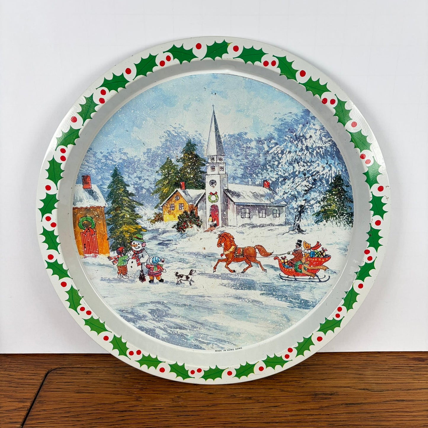Vintage kerst dienblad