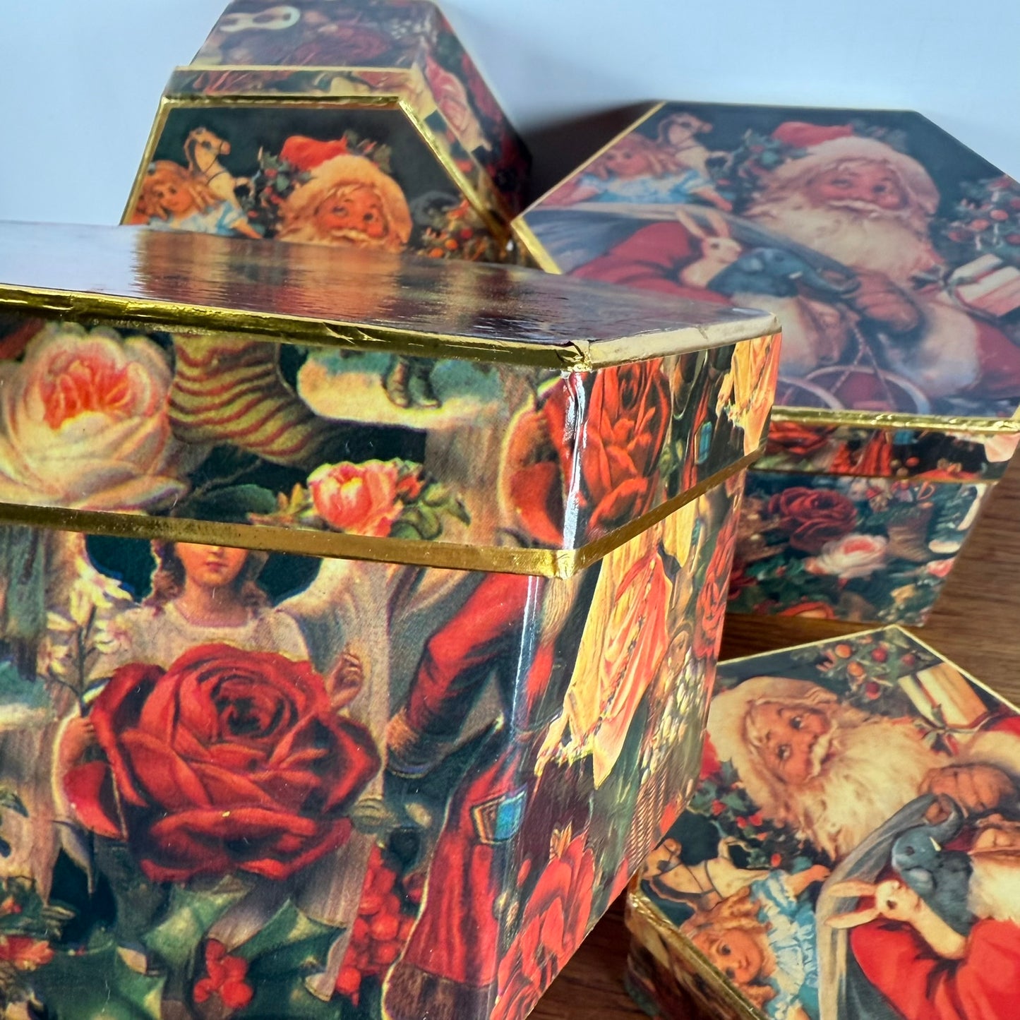 5 vintage Kerst dozen