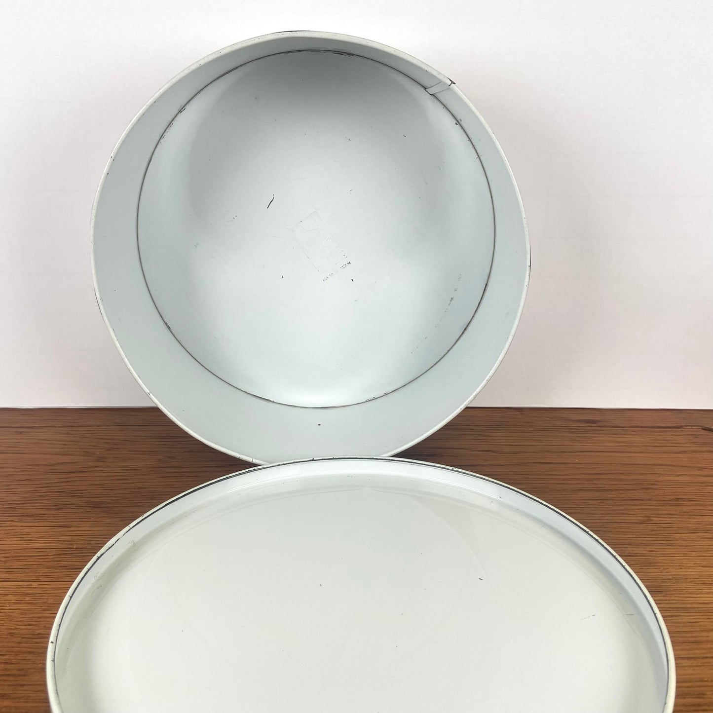 Vintage rond Simel blik
