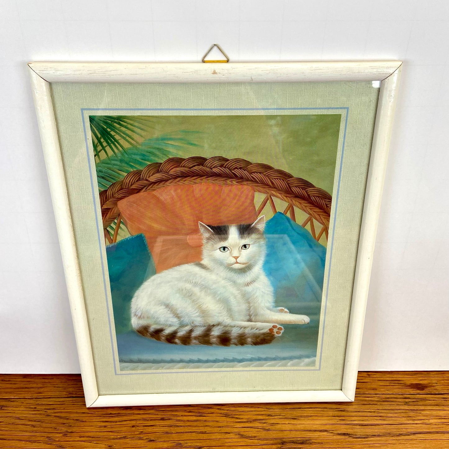Vintage schilderij kat liggend