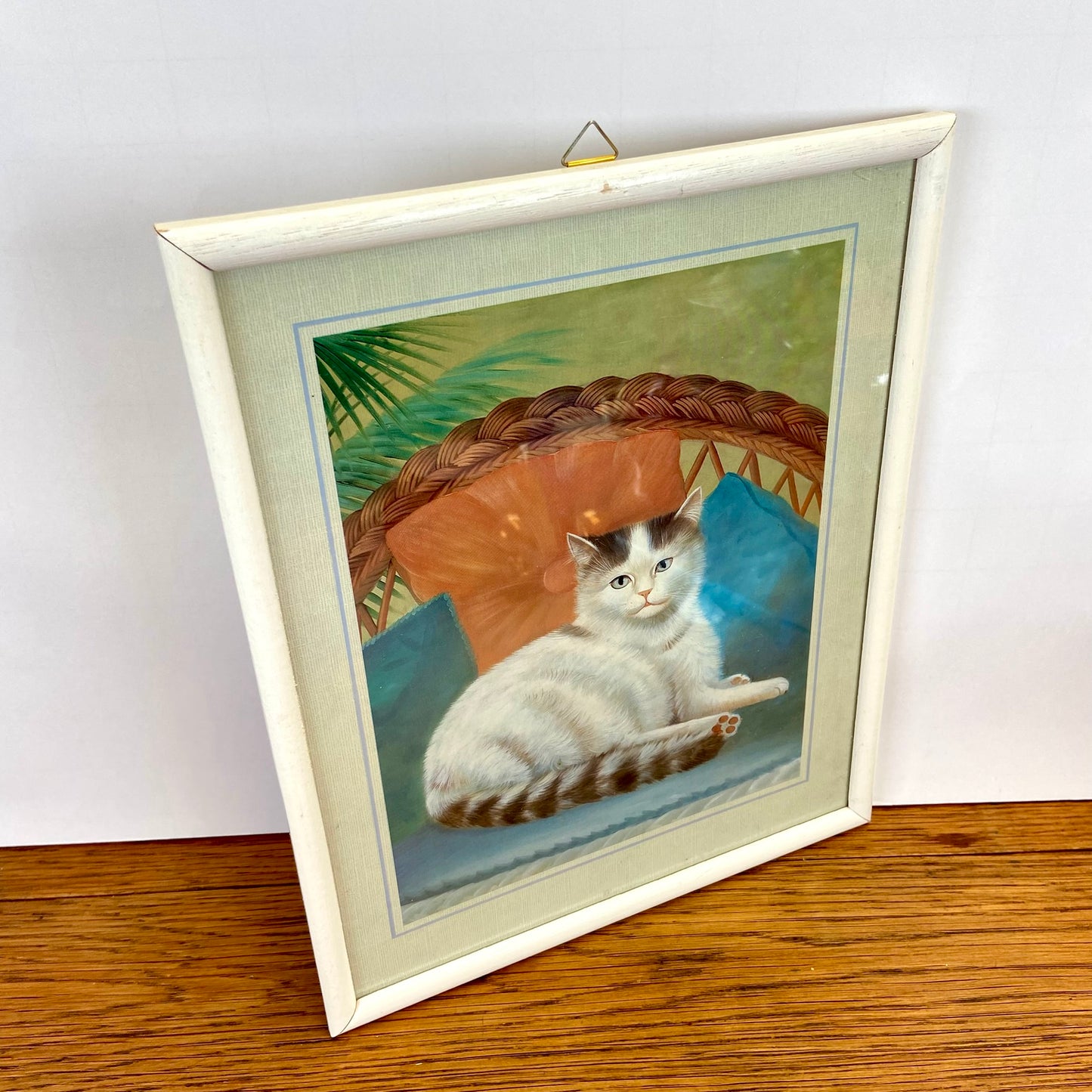 Vintage schilderij kat liggend