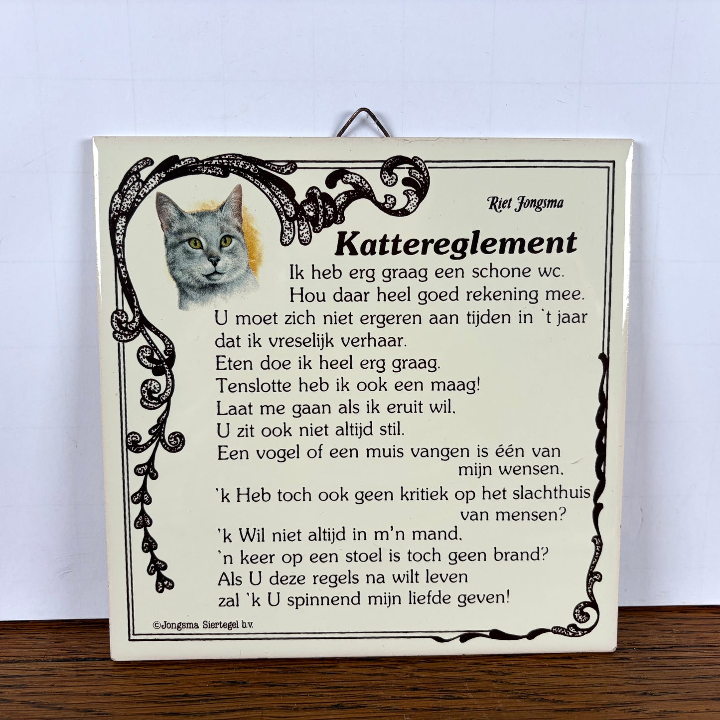 Vintage tegel Kattereglement