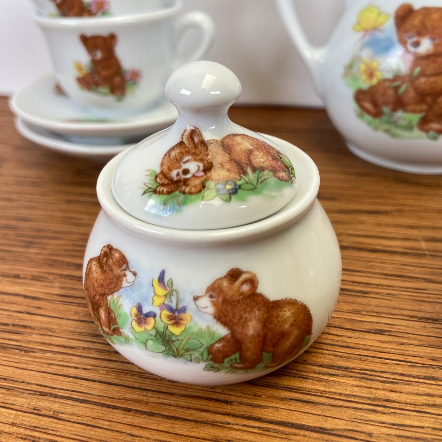 Vintage kinder serviesje beren