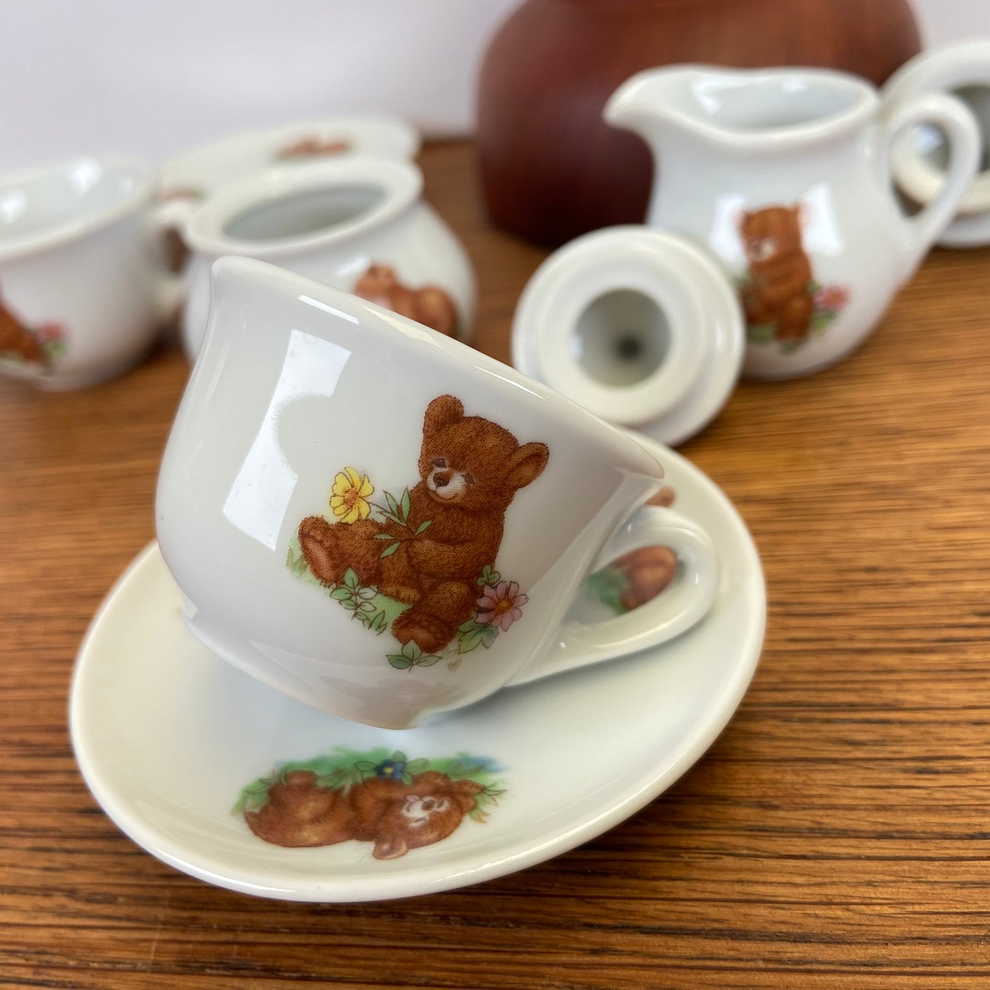 Vintage kinder serviesje beren