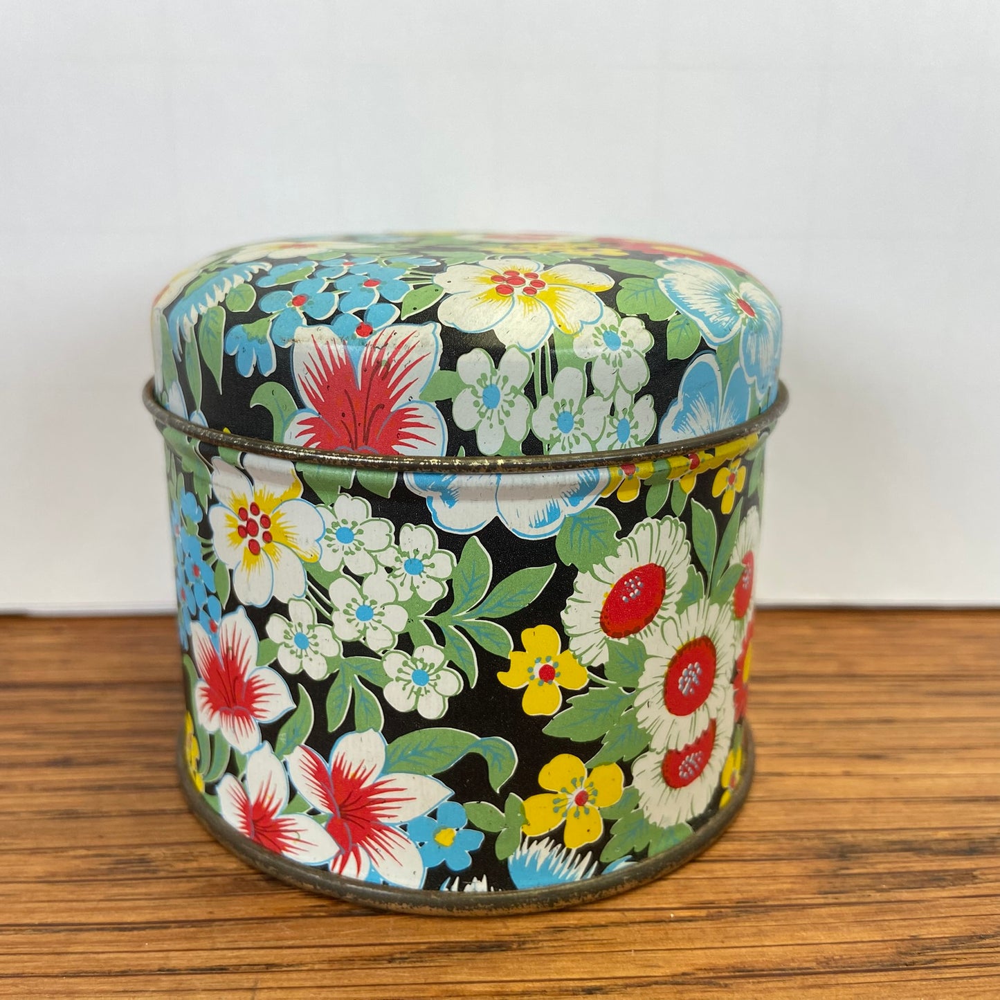 Klein bloemen blikje