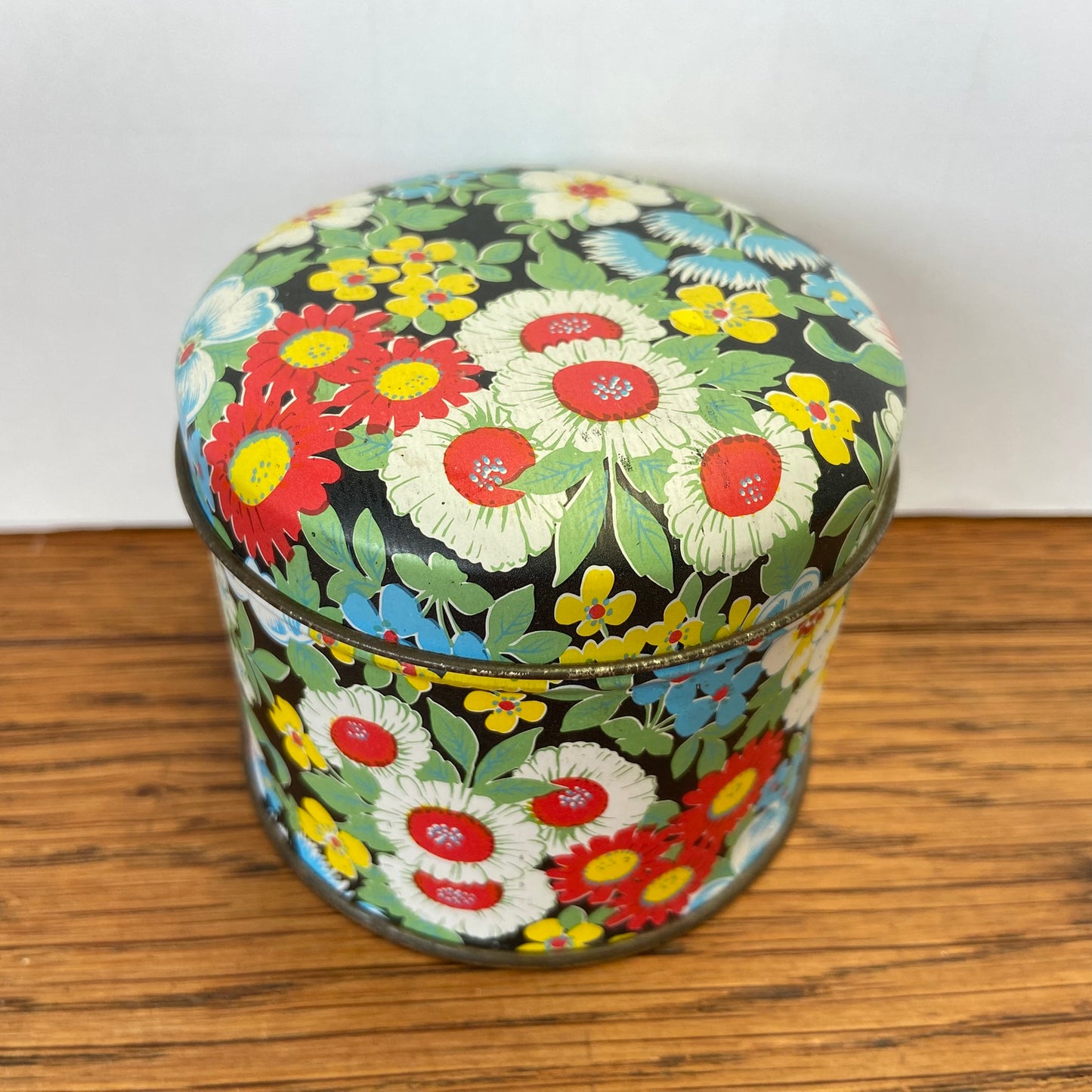 Klein bloemen blikje