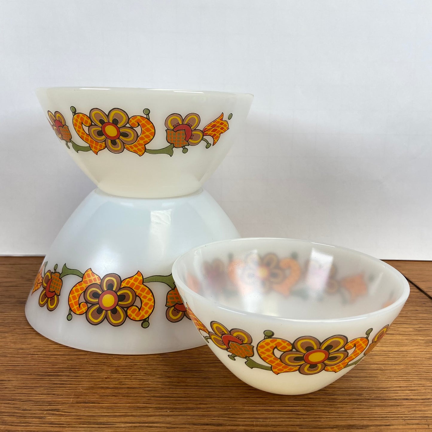 3 vintage Jena glas schalen