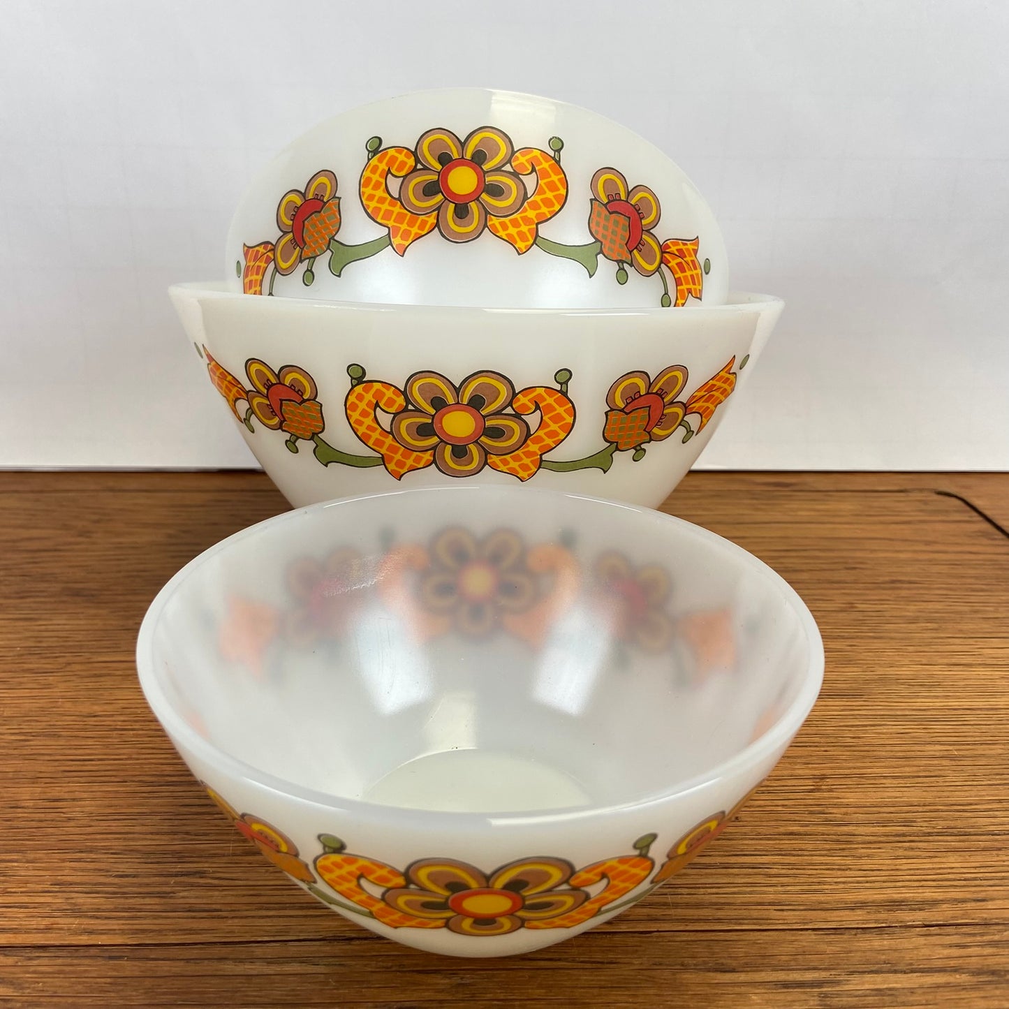 3 vintage Jena glas schalen