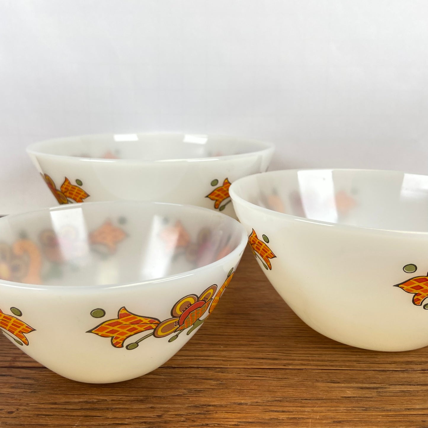 3 vintage Jena glas schalen