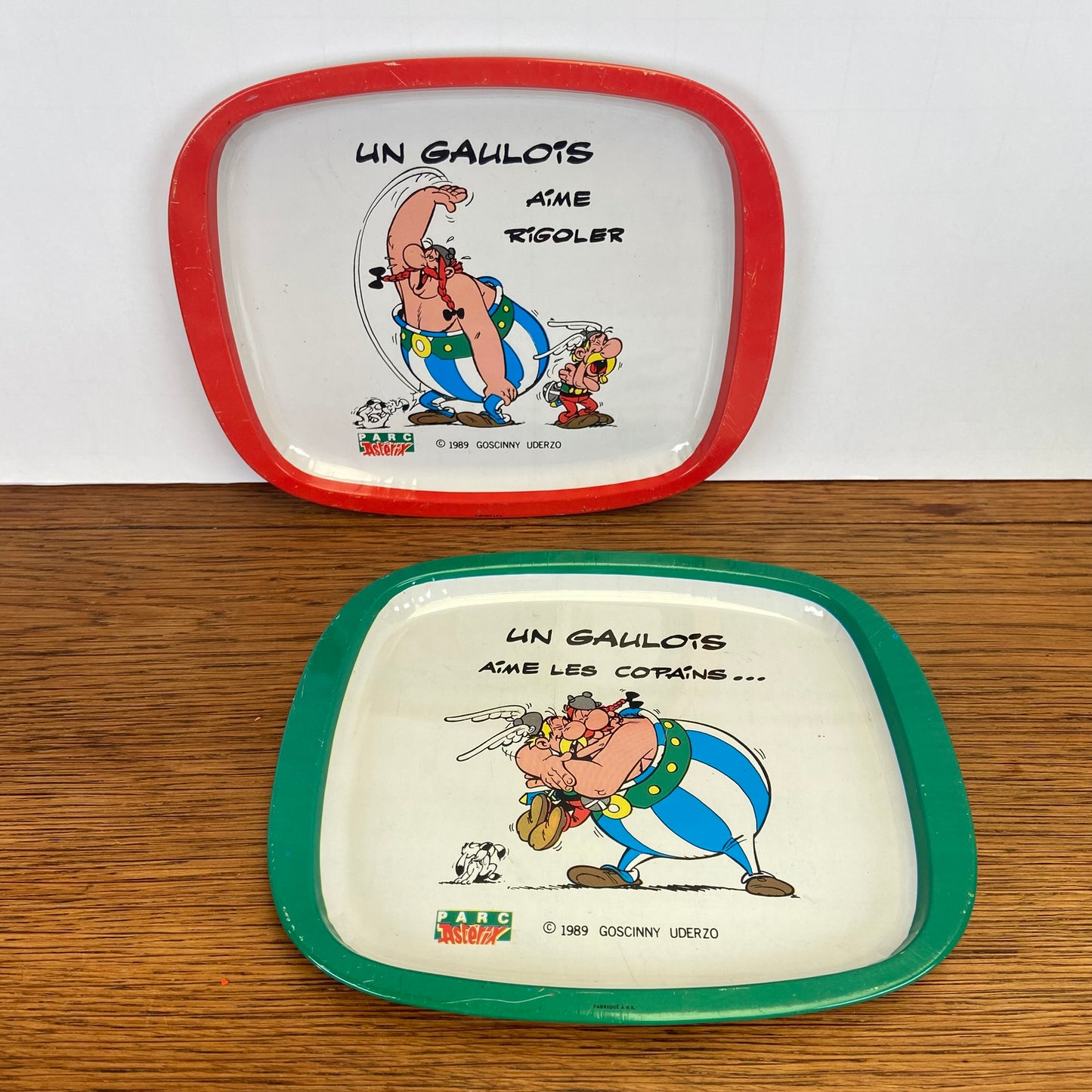 Vintage Asterix en Obelix dienbladen 1989