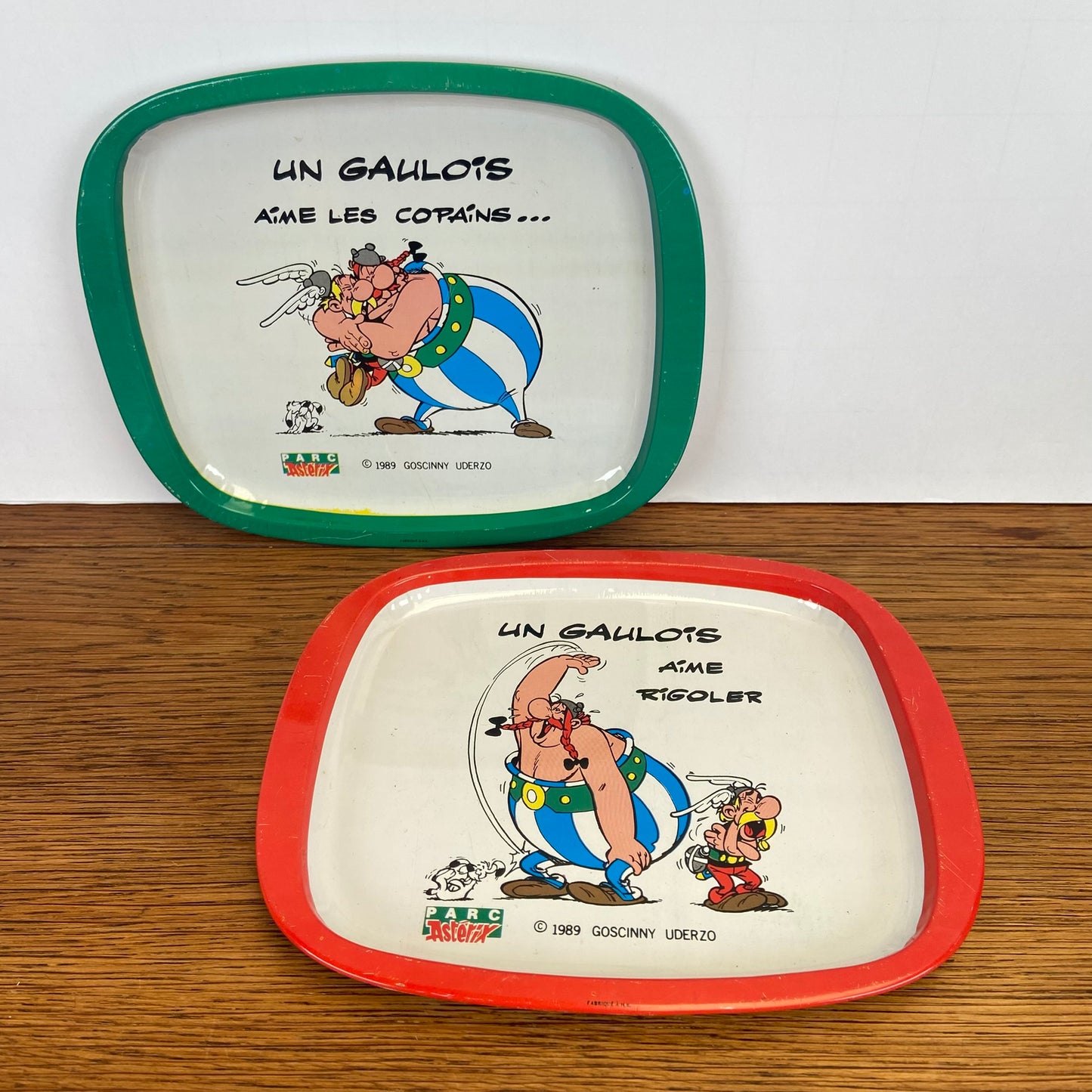 Vintage Asterix en Obelix dienbladen 1989