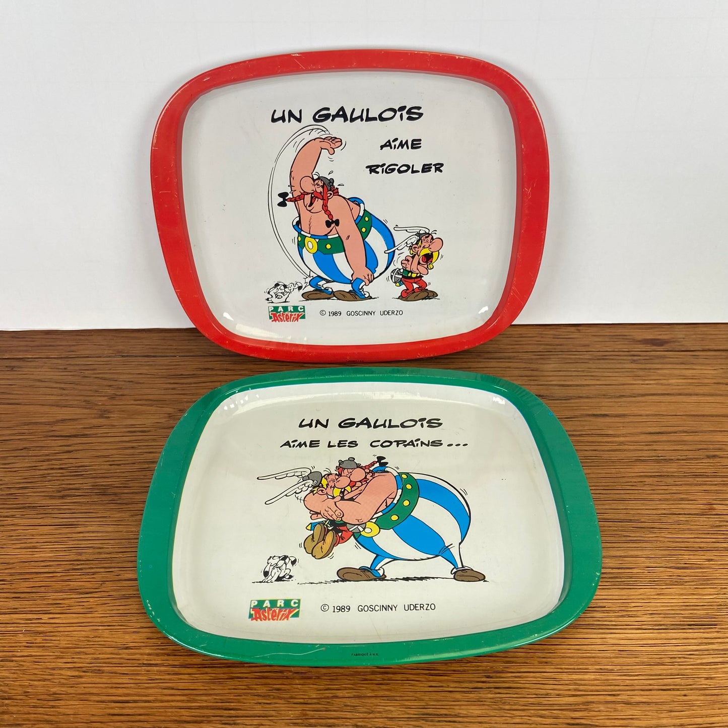 Vintage Asterix en Obelix dienbladen 1989