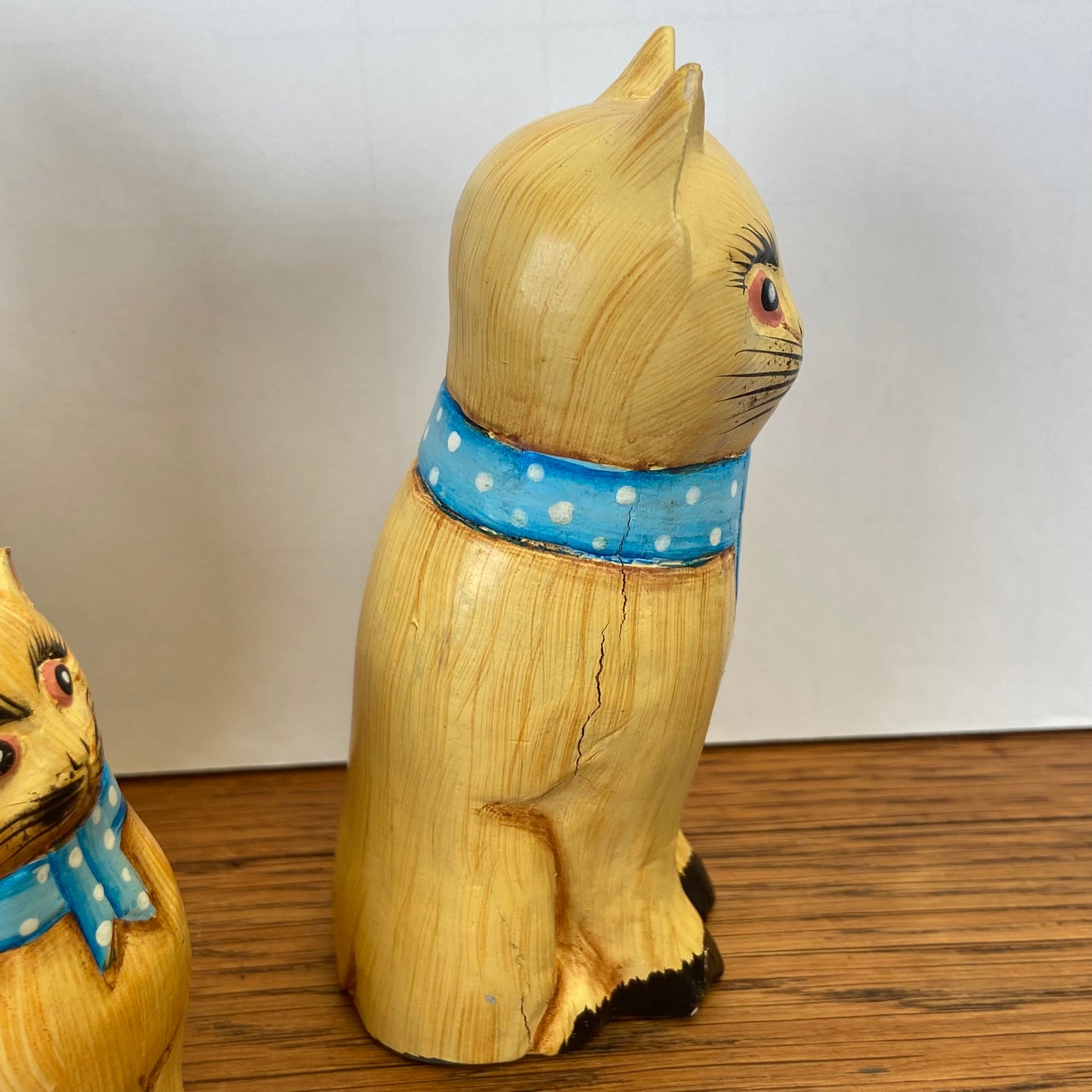 Houten katten familie