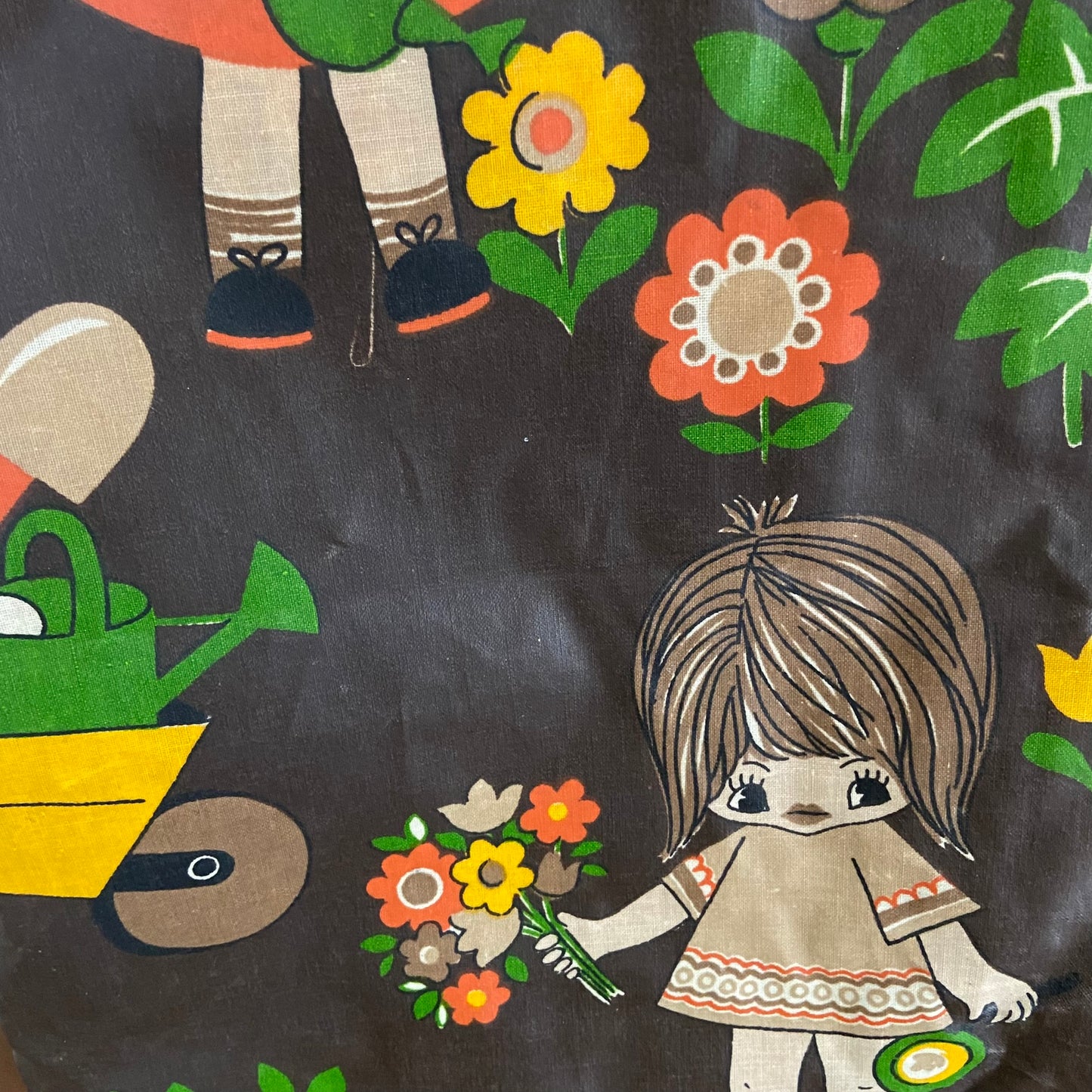 Boxkleed tas bruin in de tuin 2