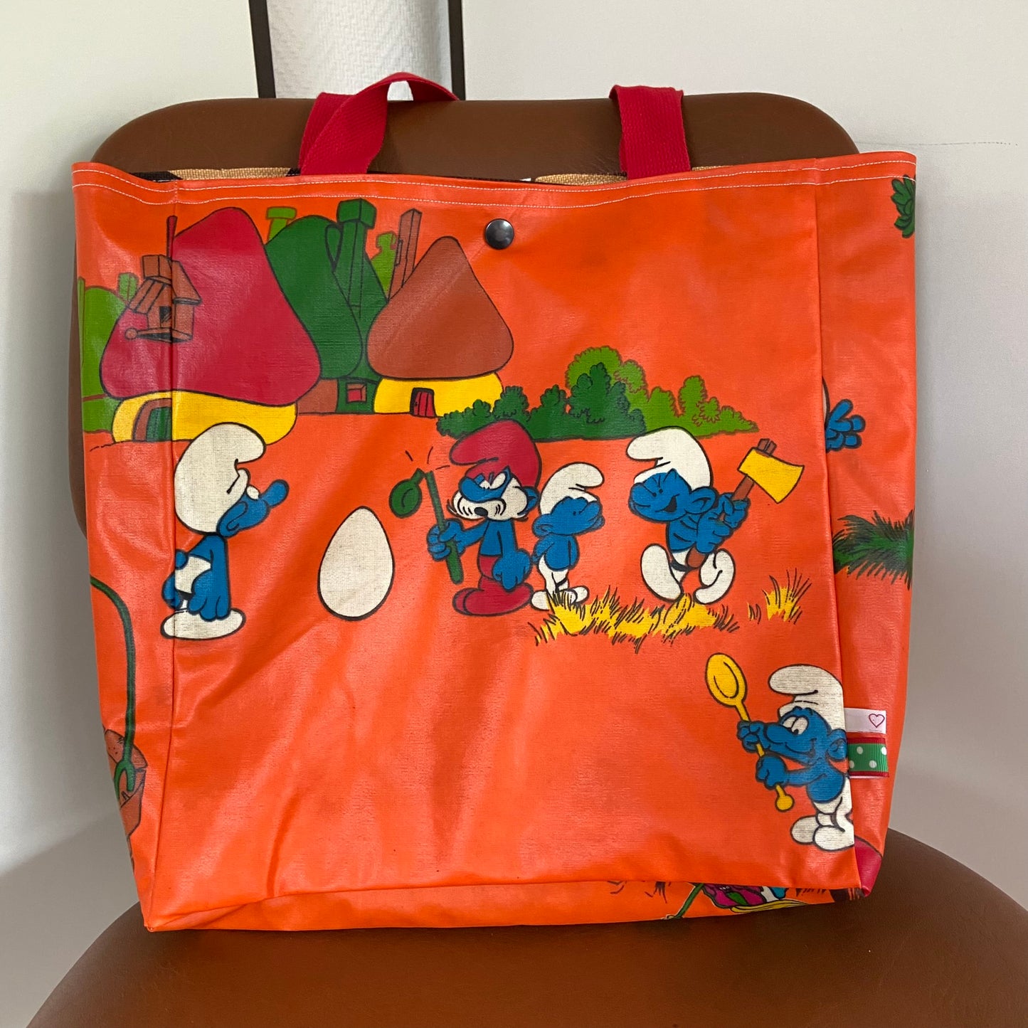 Boxkleed tas smurfen oranje