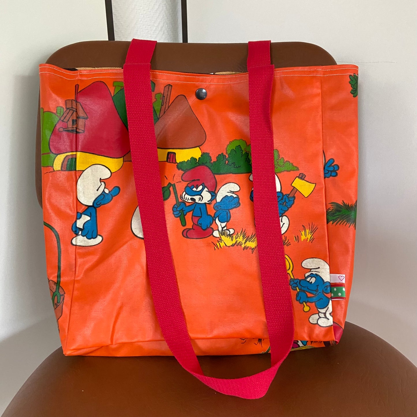 Boxkleed tas smurfen oranje
