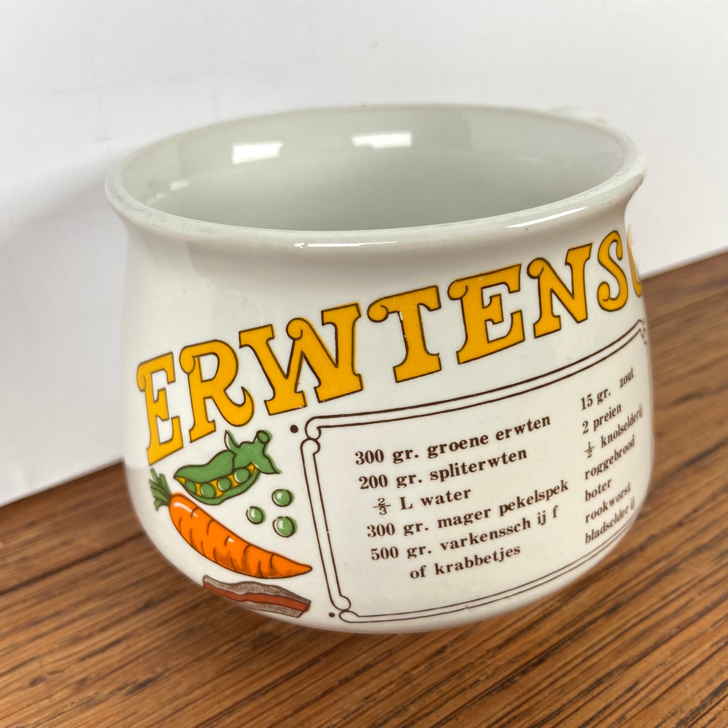 Vintage soepkom Erwtensoep