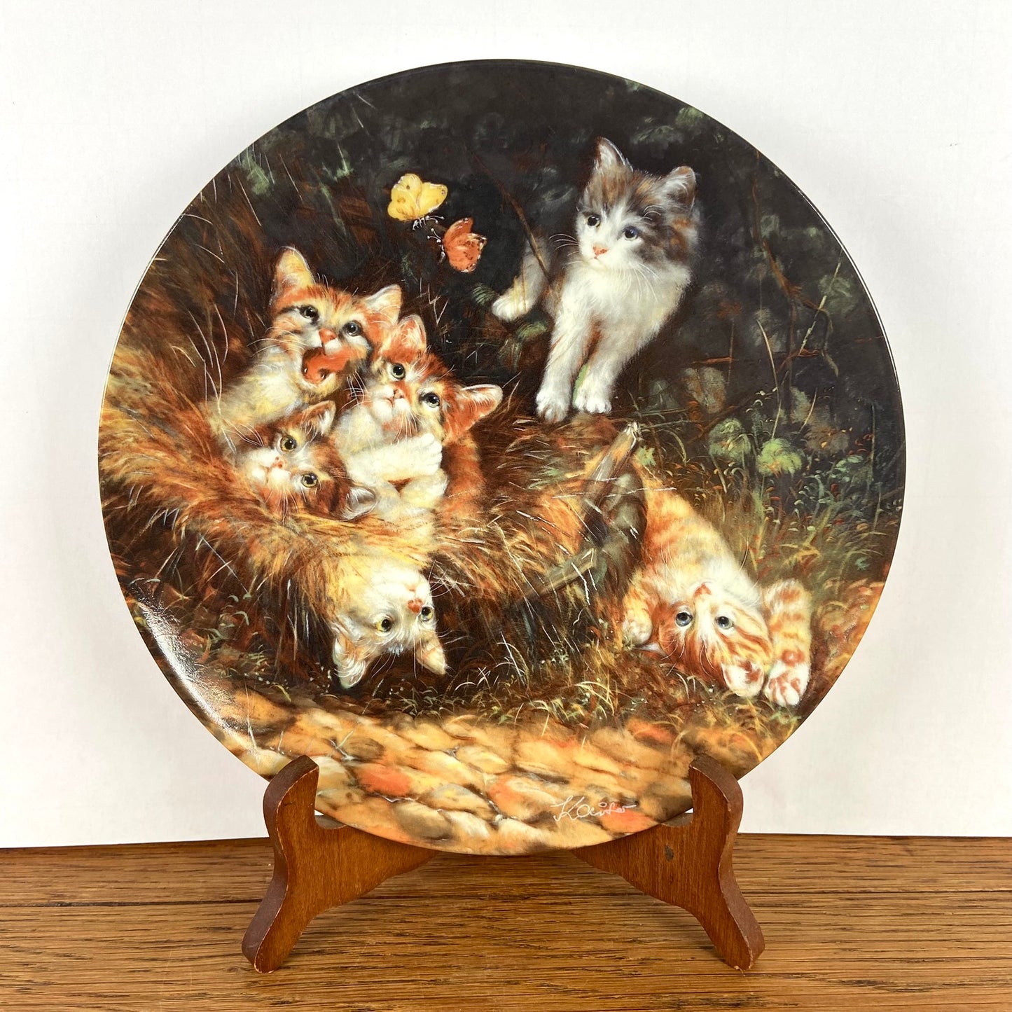 Wandbord katten "Unerwarteter Besuch"