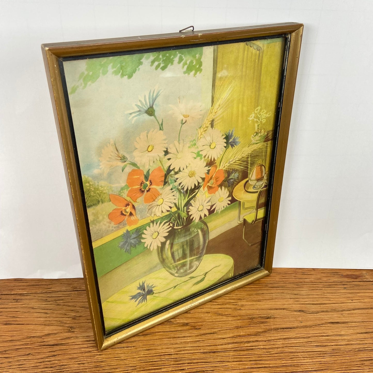 Vintage schilderijtje bloemen