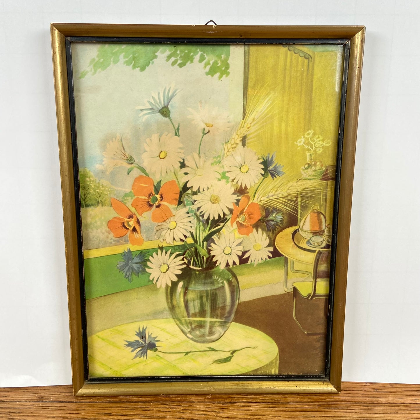 Vintage schilderijtje bloemen