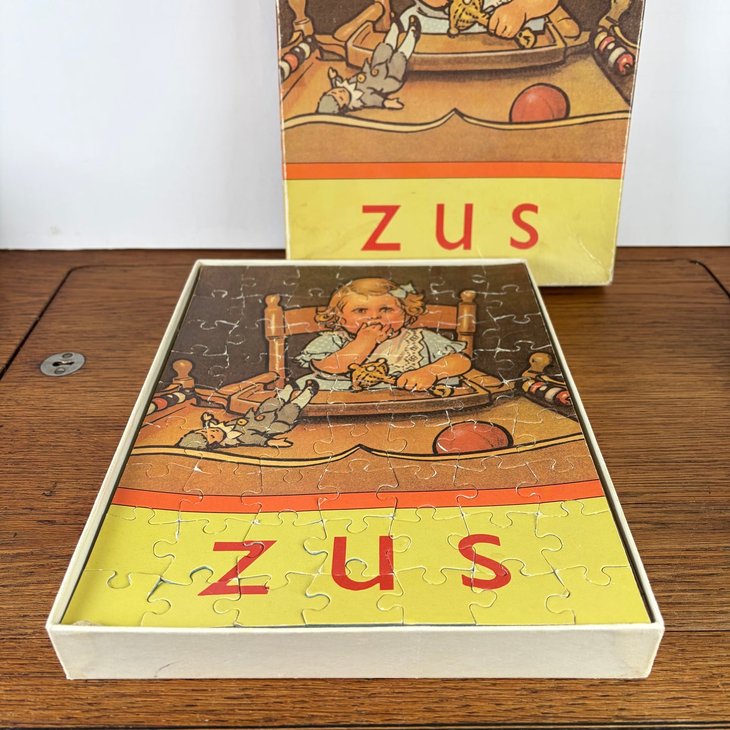Vintage leesplank puzzel Zus