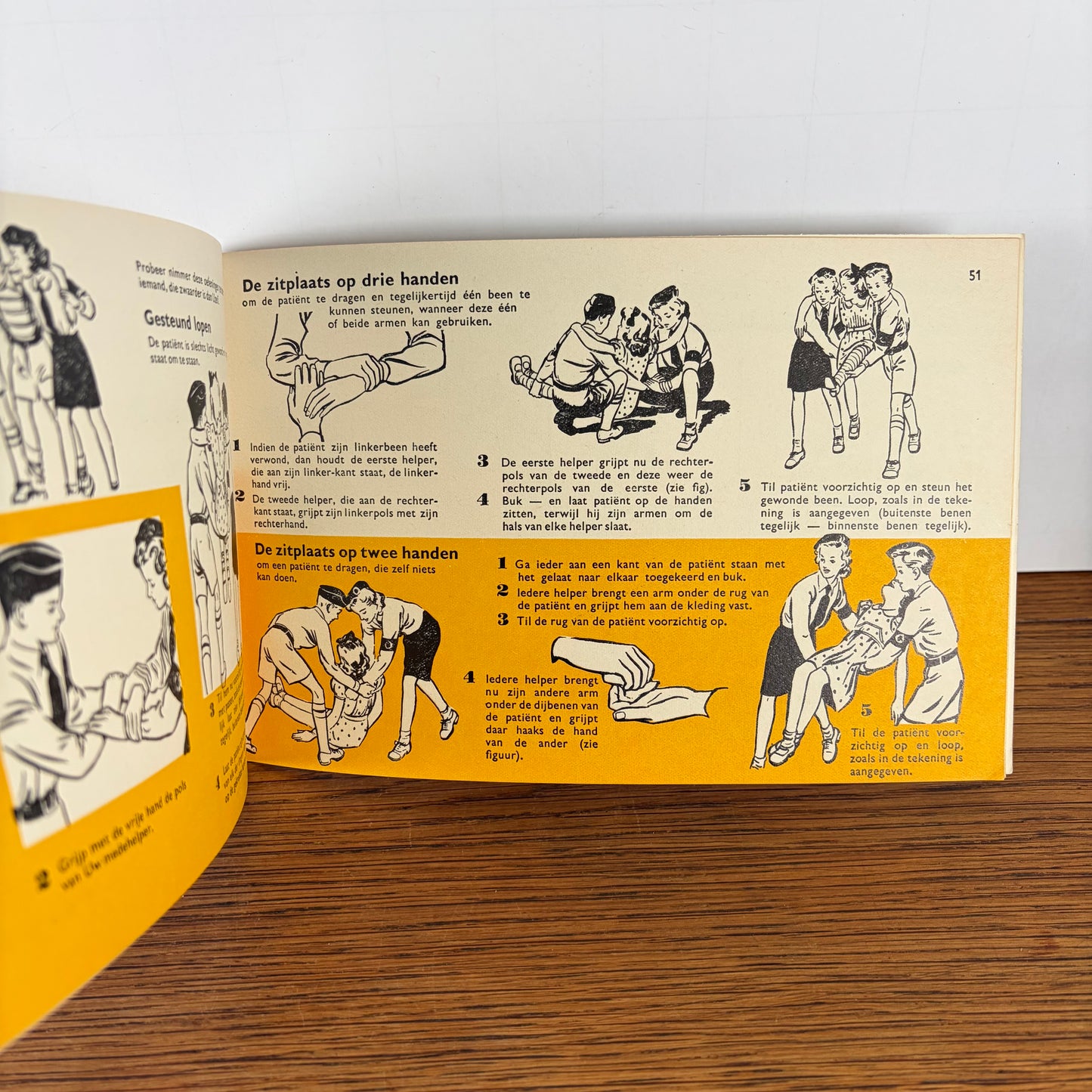 Vintage boekje EHBO in beeld
