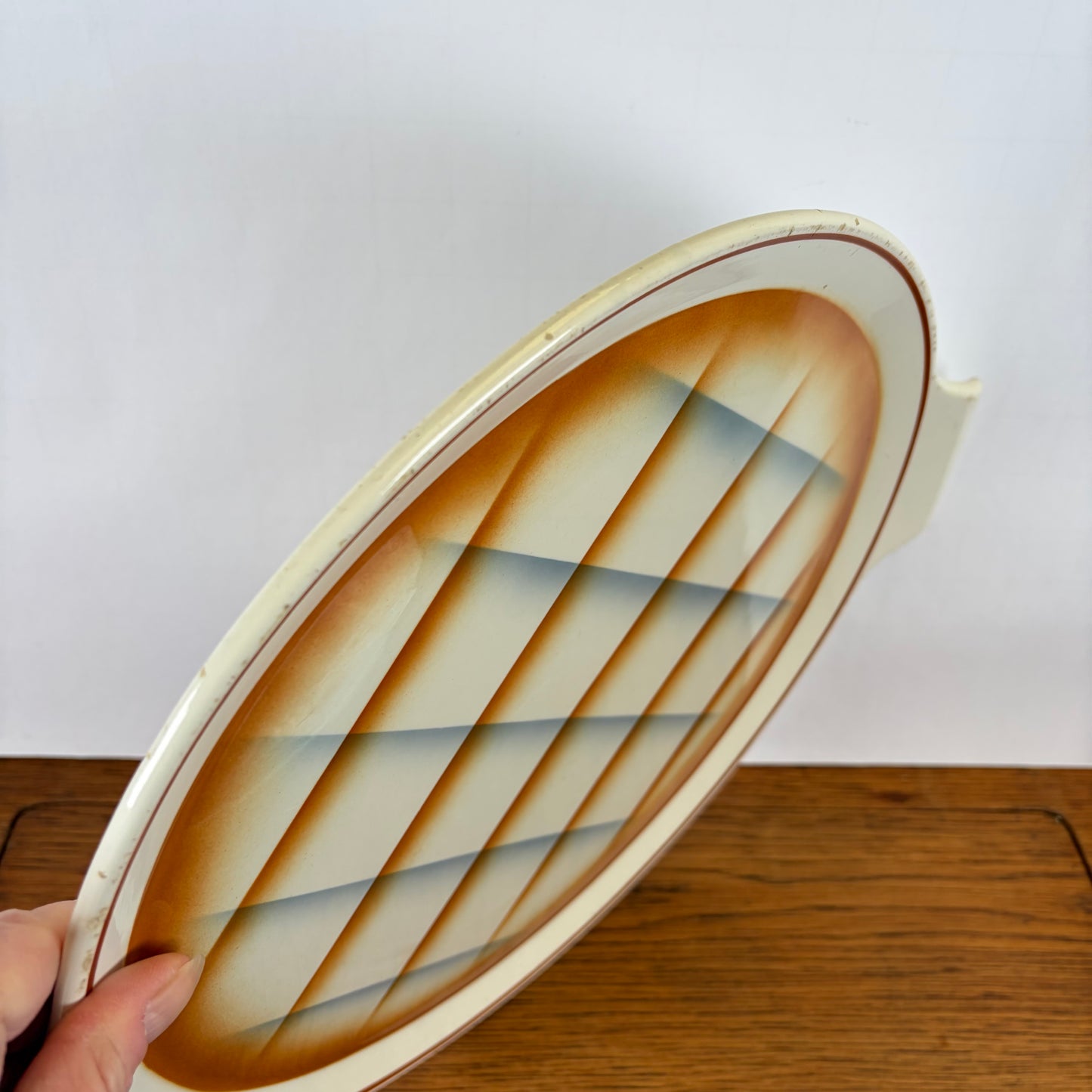 Vintage taartschaal geruit