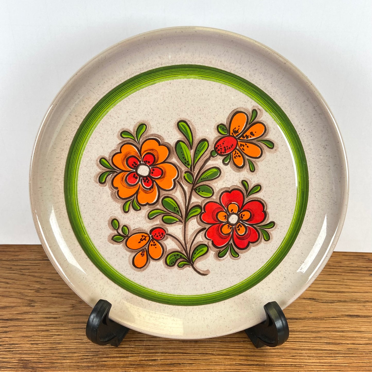 Vintage ontbijtbord bloemen