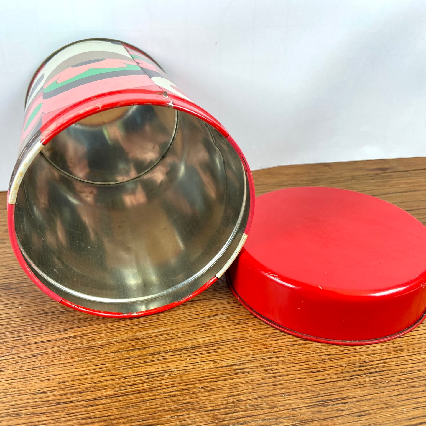 Vintage blik Roze - Rood