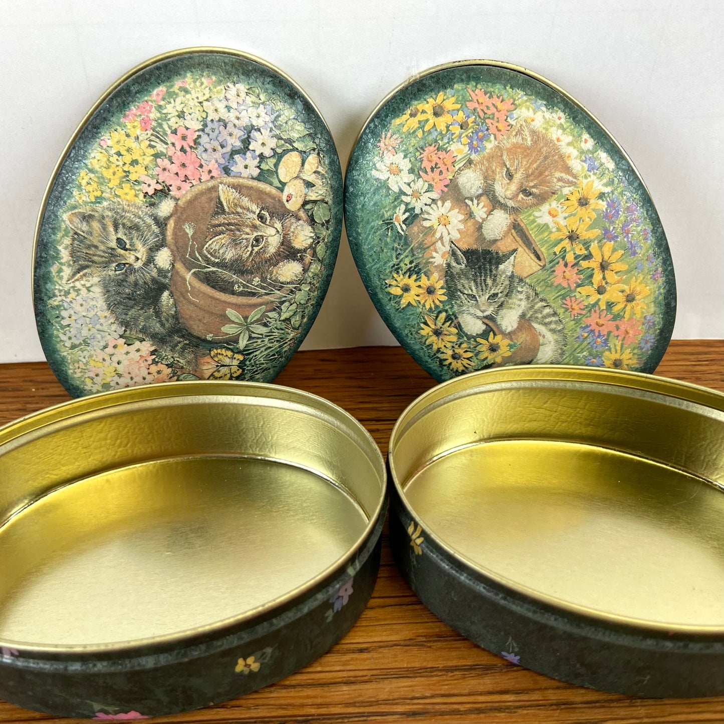 2 ovale katten blikjes