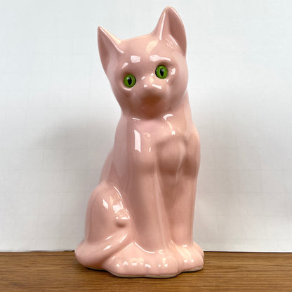 Vintage roze kattenbeeld