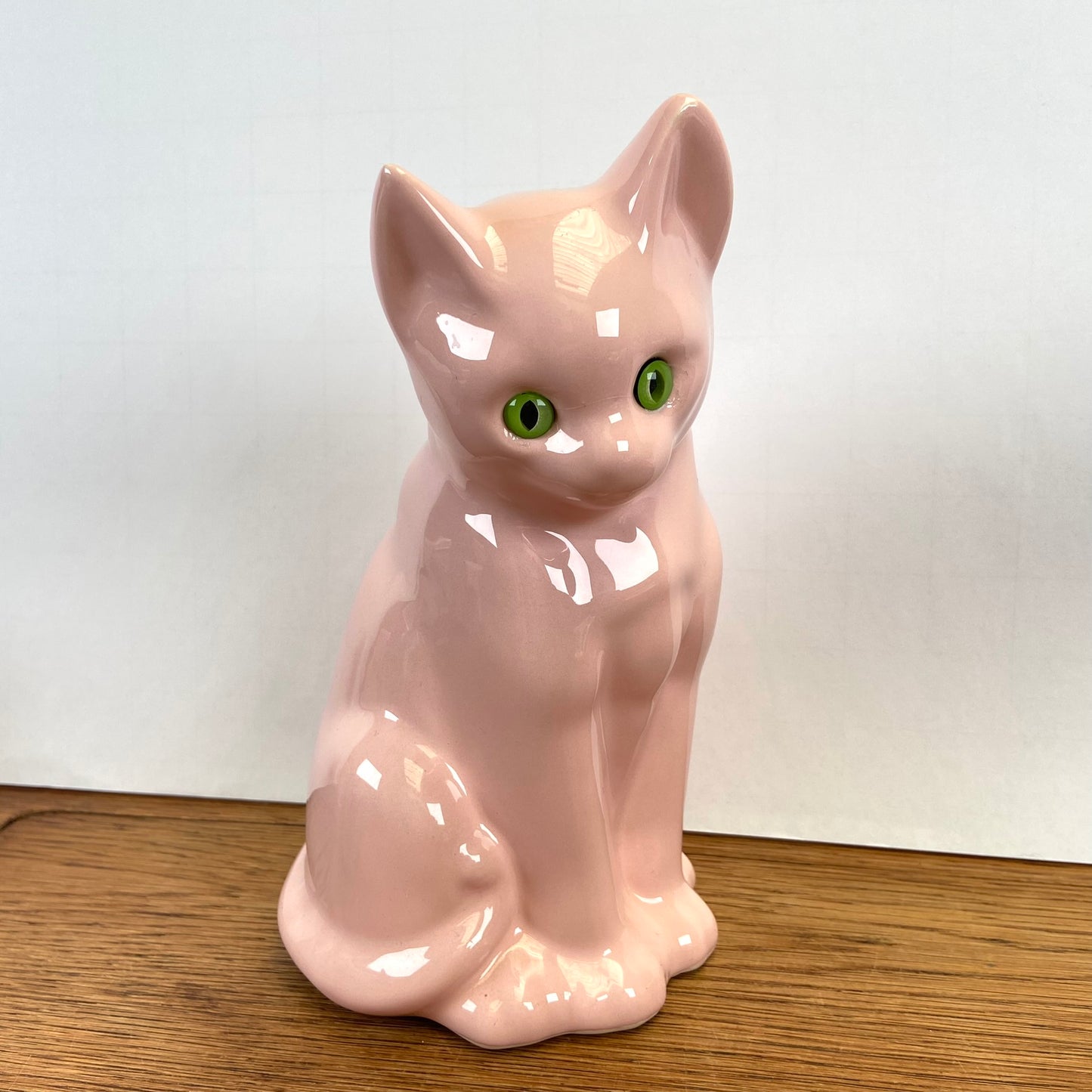 Vintage roze kattenbeeld