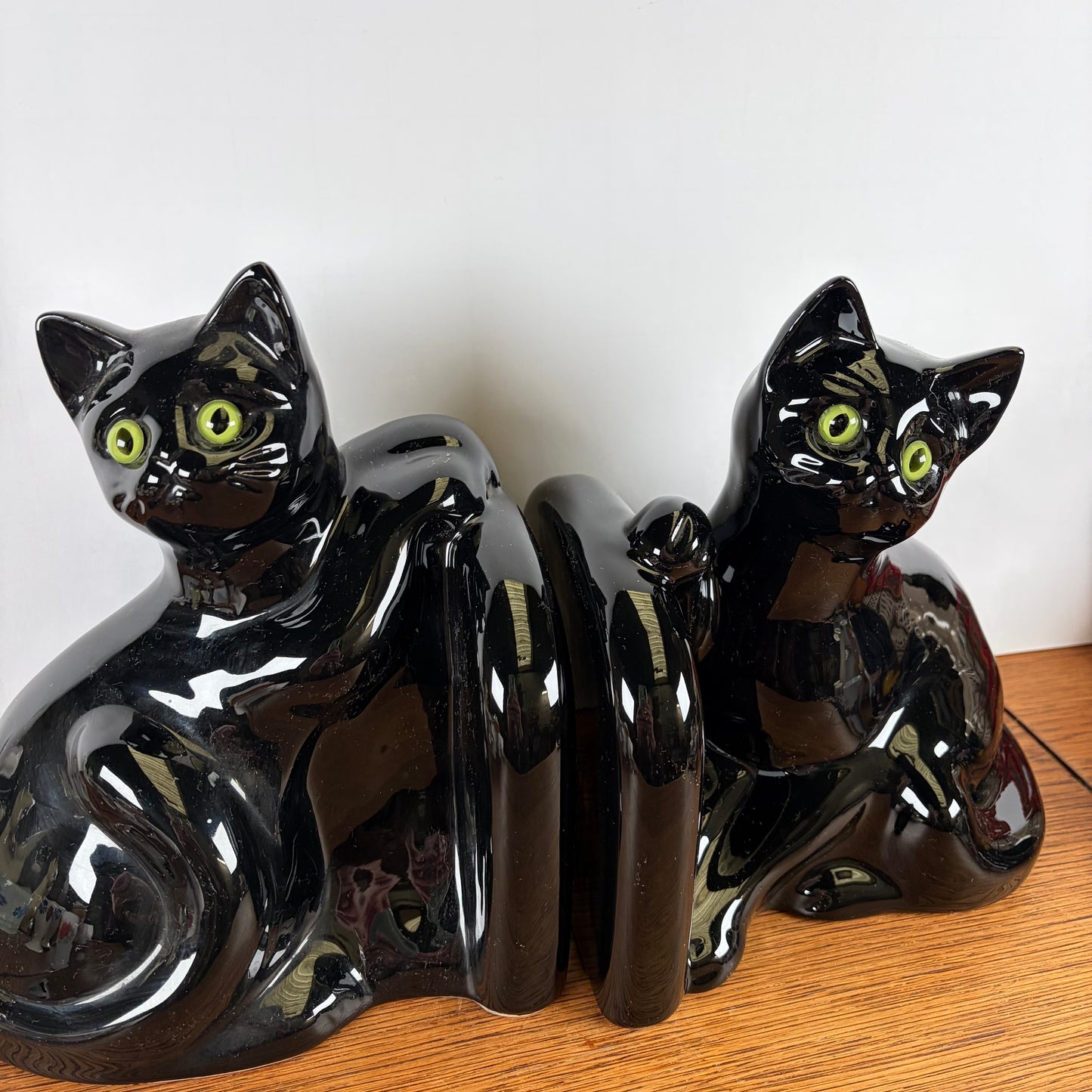 VIntage keramieken boekensteunen katten