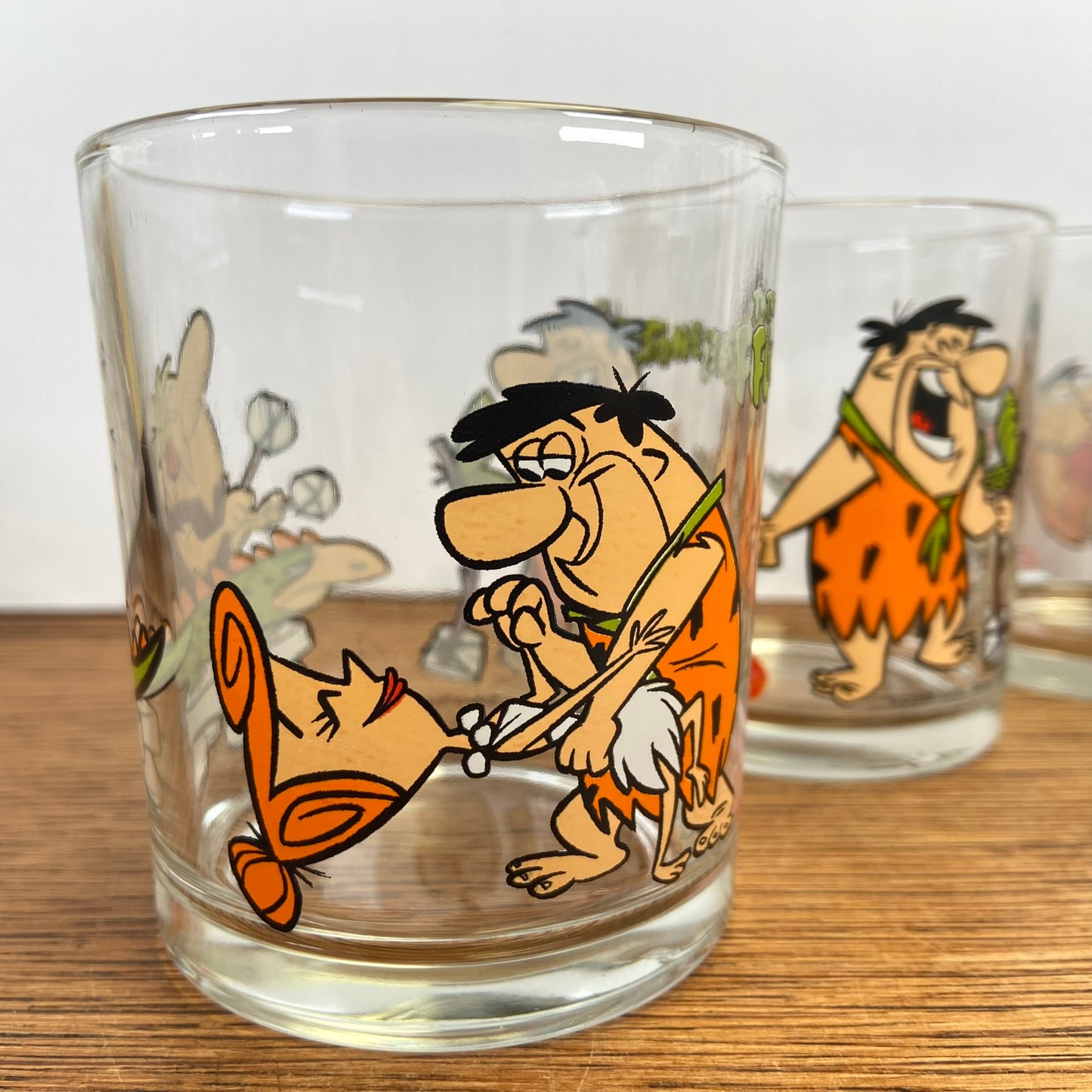 4 Flintstones glazen 2000 - Penotti