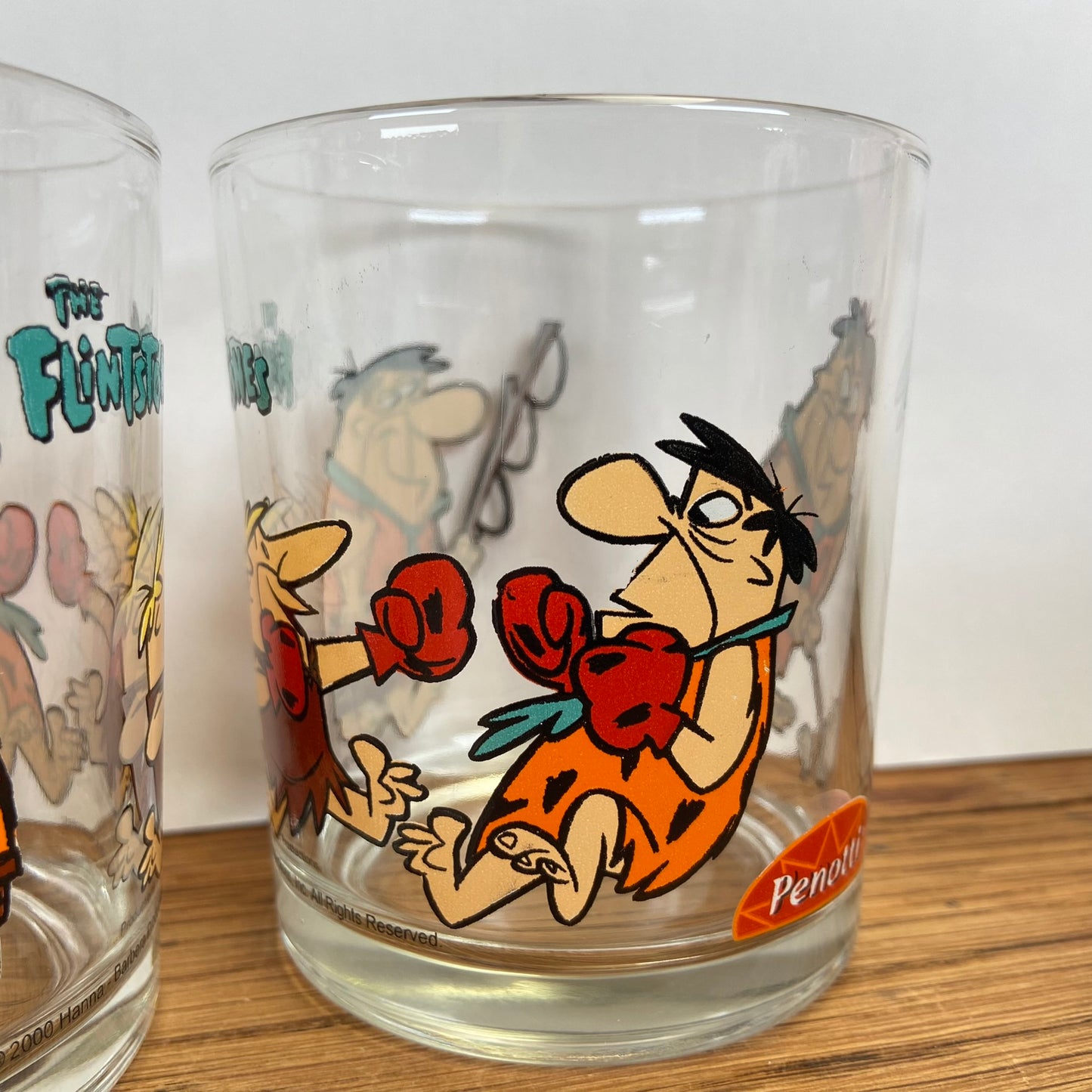 4 Flintstones glazen 2000 - Penotti