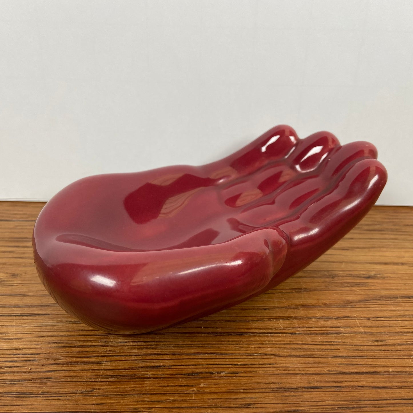 Vintage handje bordeaux rood
