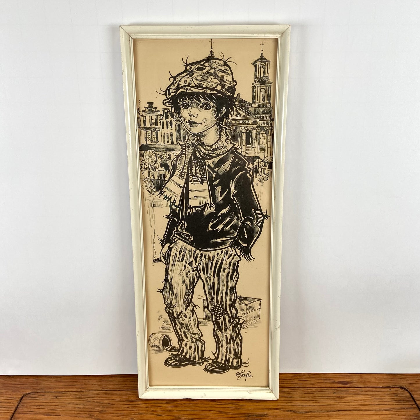 Vintage schilderij Sjakie