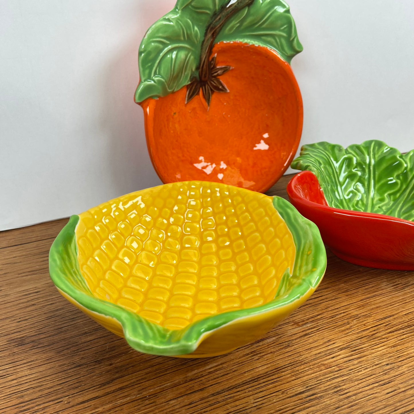 3 vintage fruit schaaltjes