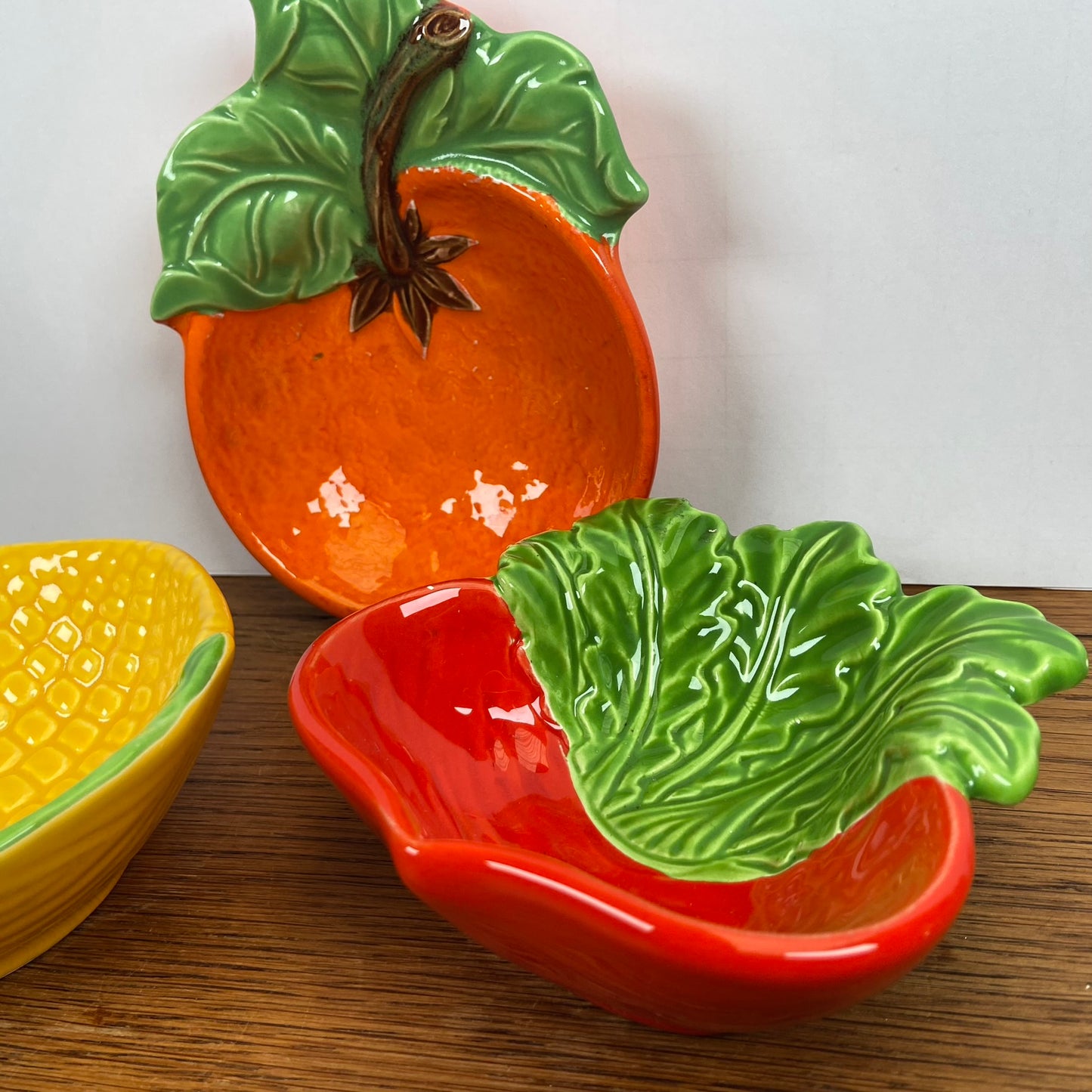 3 vintage fruit schaaltjes
