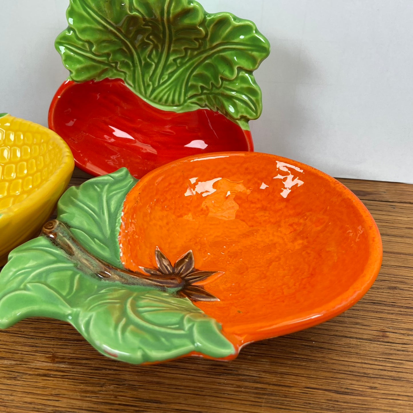 3 vintage fruit schaaltjes
