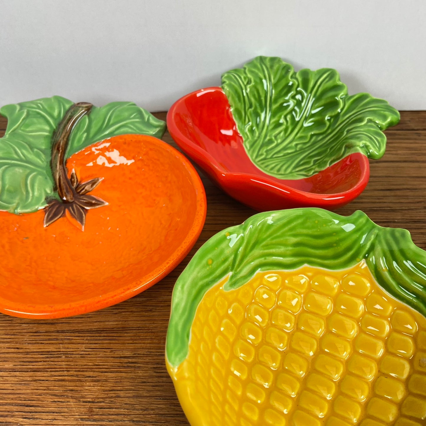 3 vintage fruit schaaltjes