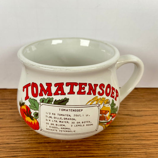 Vintage soepkom Tomatensoep