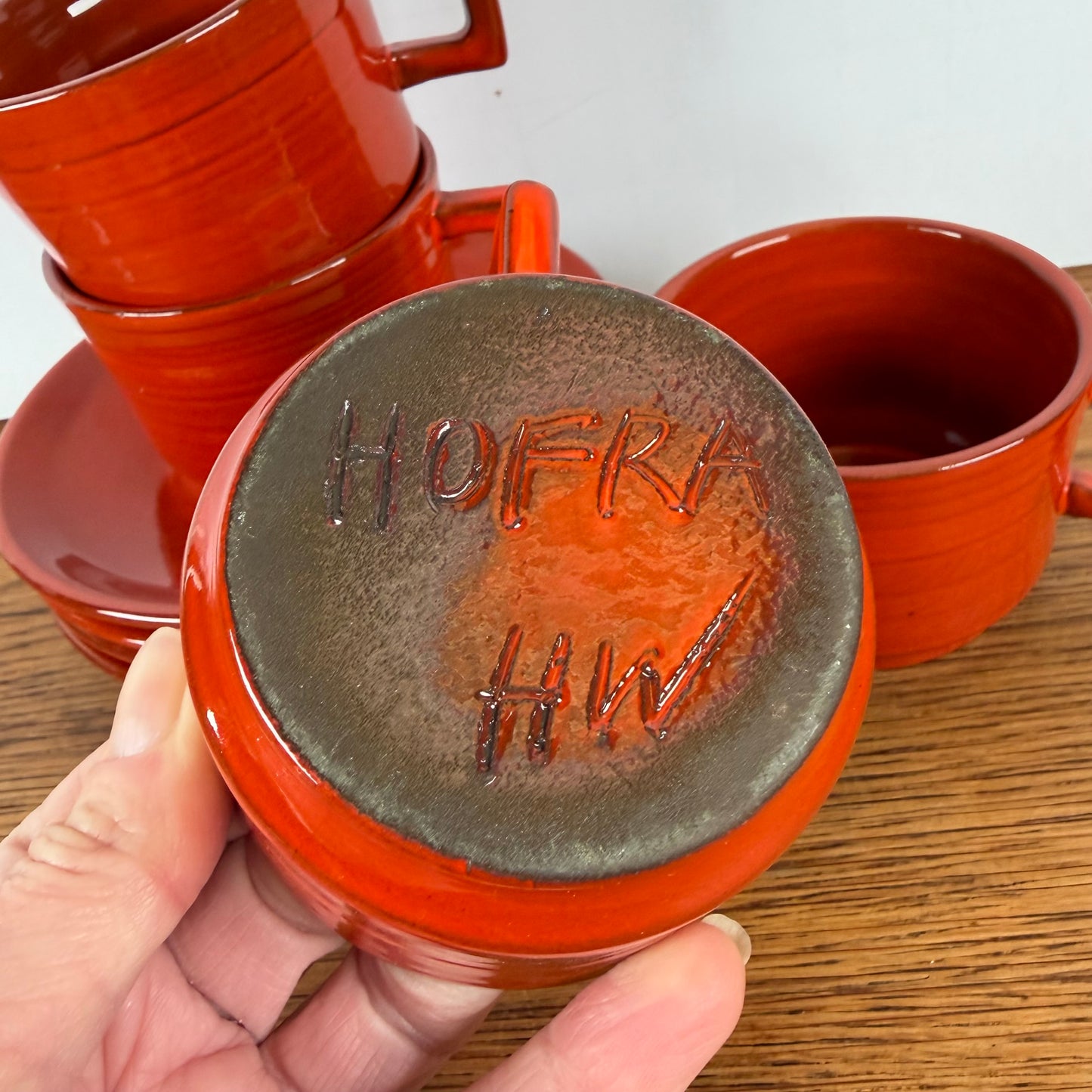 Vintage kop en schotels Hans Wagner voor Hofra