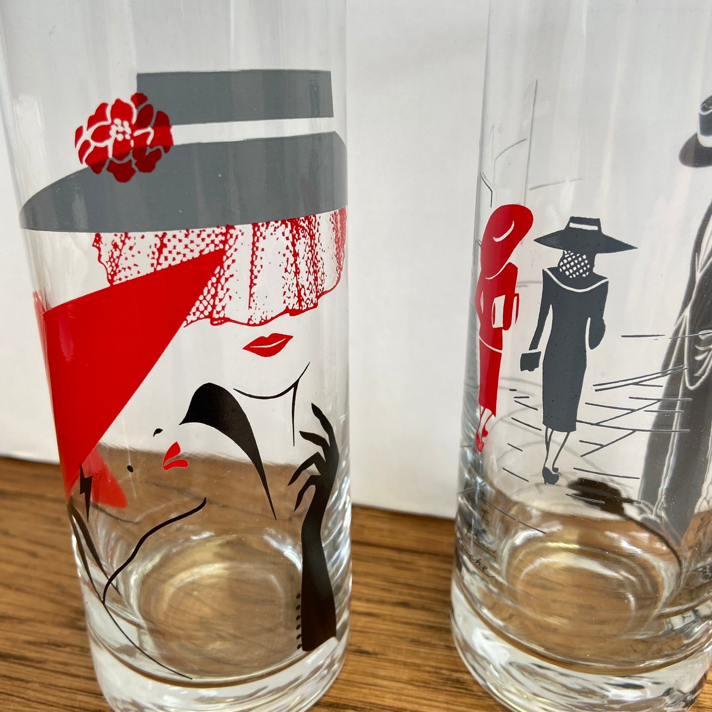 Vintage jaren 80 glazen