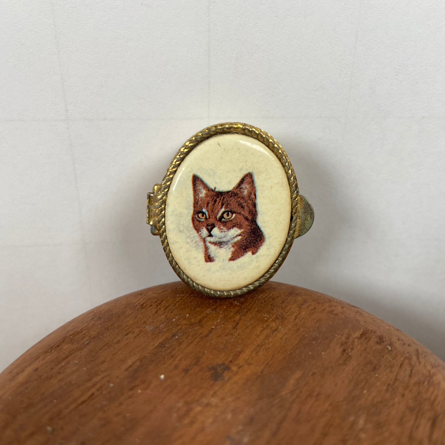 Vintage pillendoosje kat