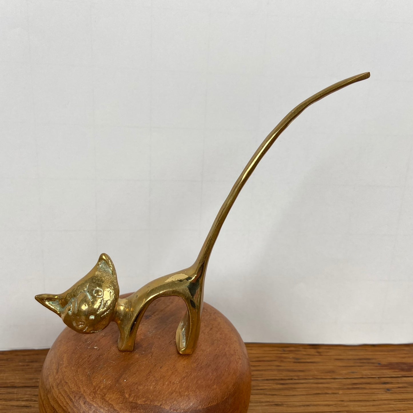 Vintage messing kat ringenhouder