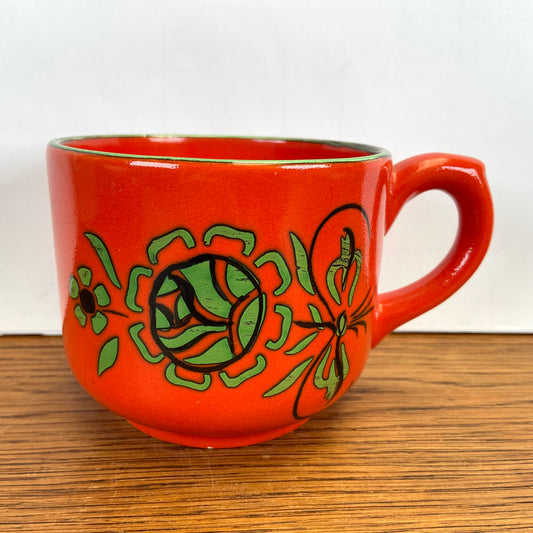 Vintage rode soepkom