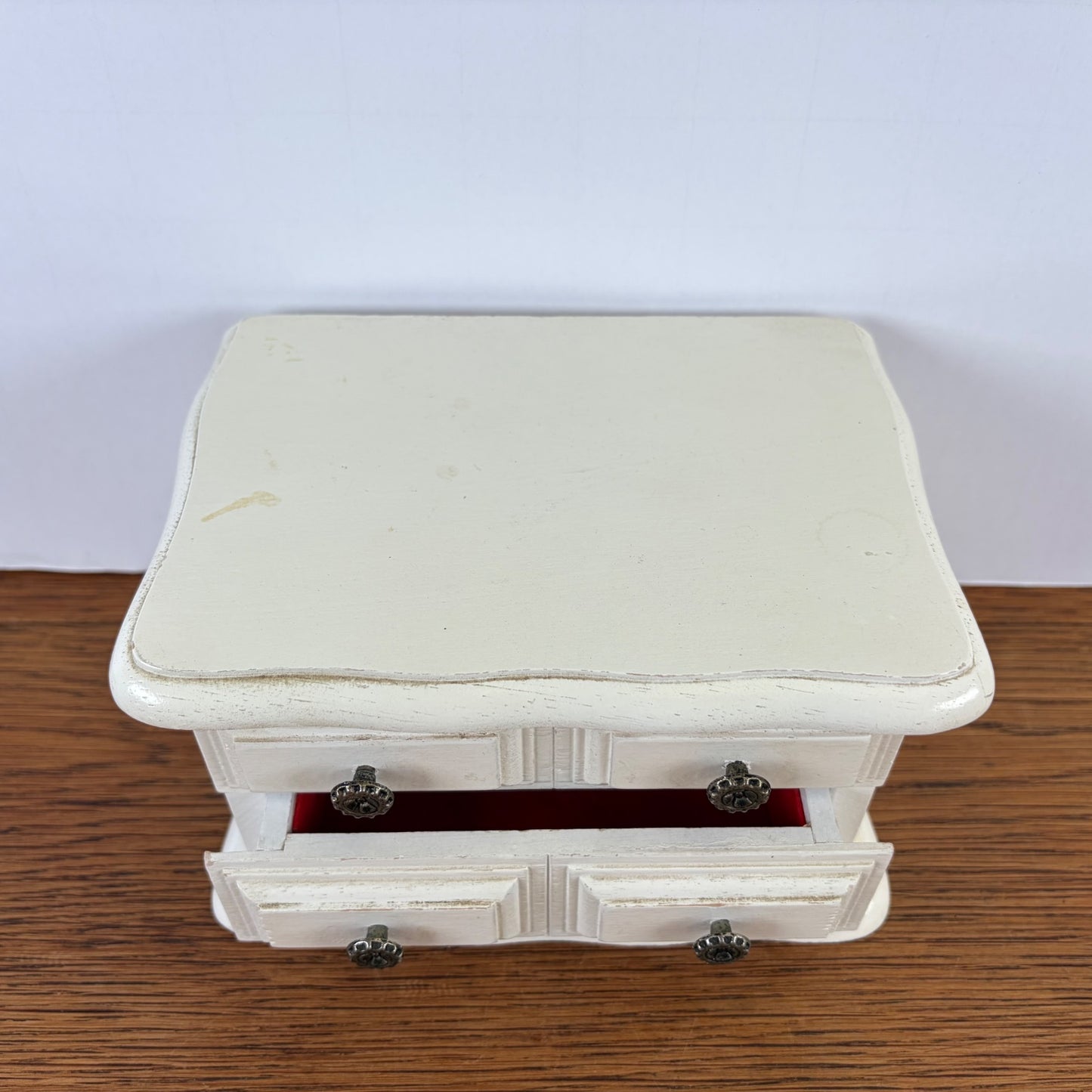 Vintage sieradenkistje met spiegel