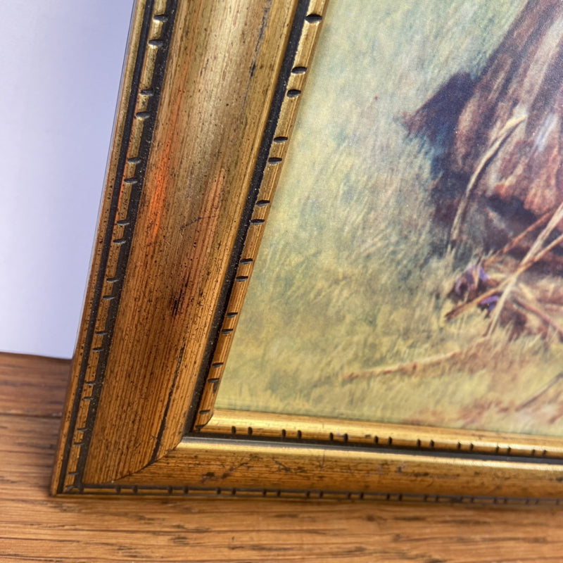 Vintage schilderij goudkleurige lijst