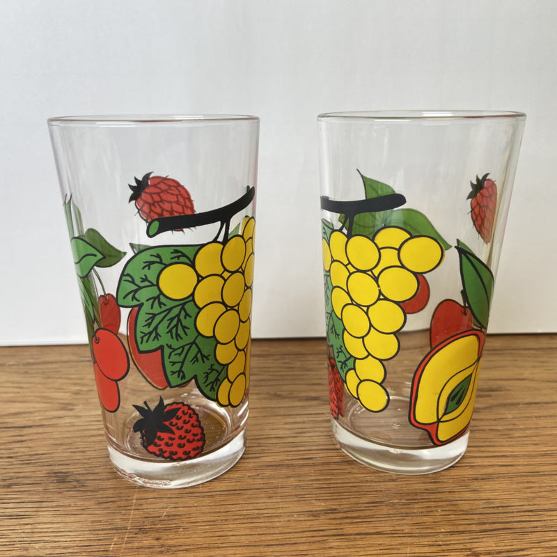 Vintage hoge fruitglazen
